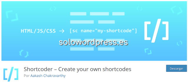 Los mejores Plugin de Shortcodes para WordPress - Shortcoder 