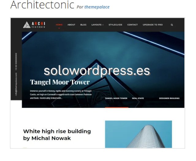 Los mejores Temas para Ingenieros de WordPress - Architectonic