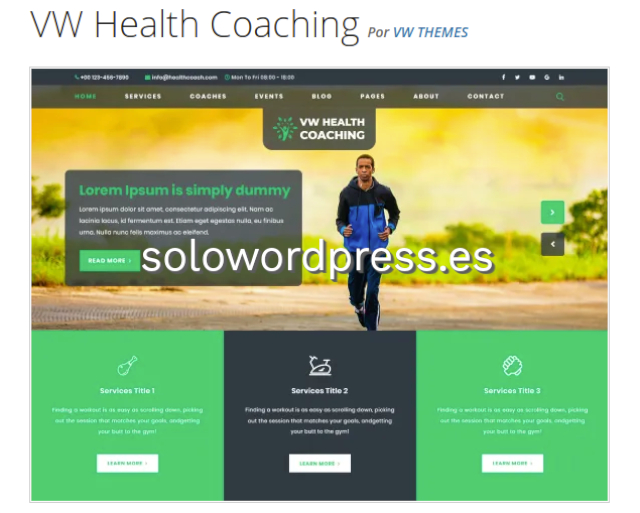 Los mejores Temas para Salud de WordPress - VW Health Coaching