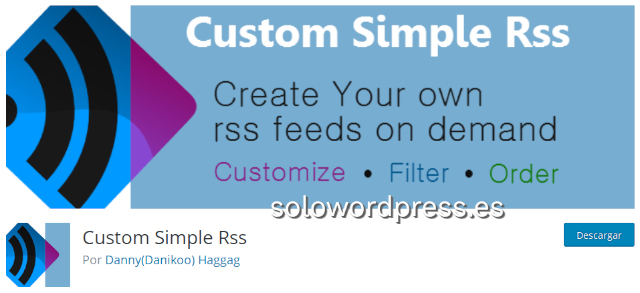 Dando formato al Feed en WordPress - Custom Simple RSS