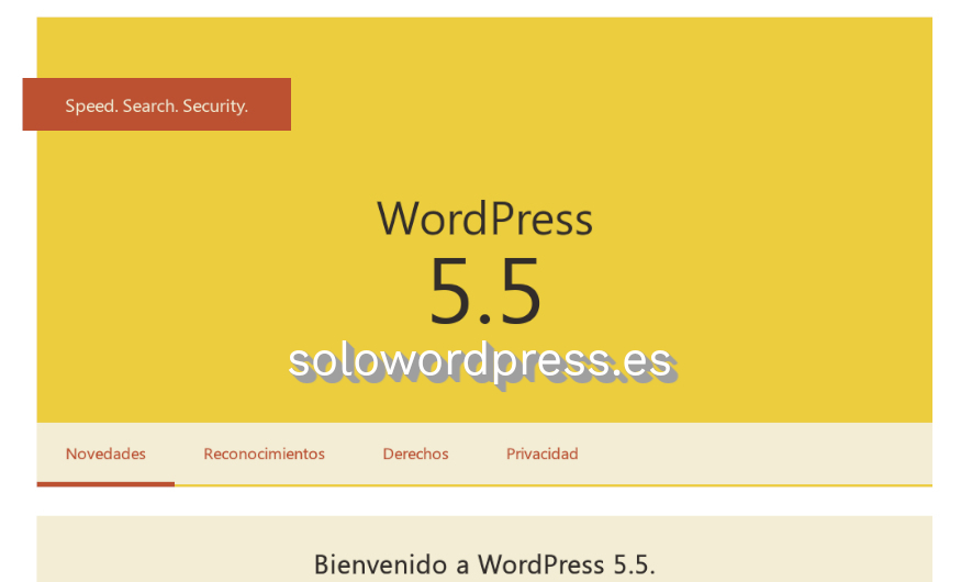 La Nueva versión de WordPress, 5.5