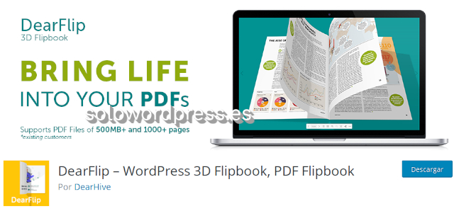Mejorar PDF en WordPress - Dearflip