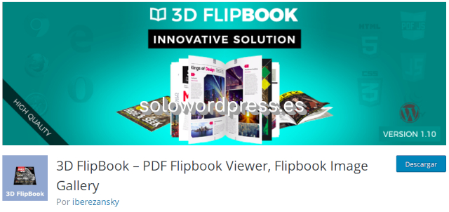 Mejorar PDF en WordPress - 3D Flipbook